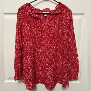 Isabel Maternity by Ingrid & Isabel Red Patterned Blouse